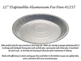 12" Disposable Aluminum Foil Pie Pan - Case of 500 - #1257