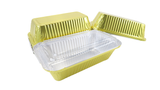 1½ lb. Closable Colored Foil Loaf Pan with Plastic Lid - Case of 1000 - #1650P