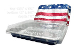 American Flag Cake Pan with Plastic Lid - Case of 100  #1776P