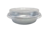 Handi-Stax 7" Round Gourmet To-Go Take Out Pans with Lids - Case of 50