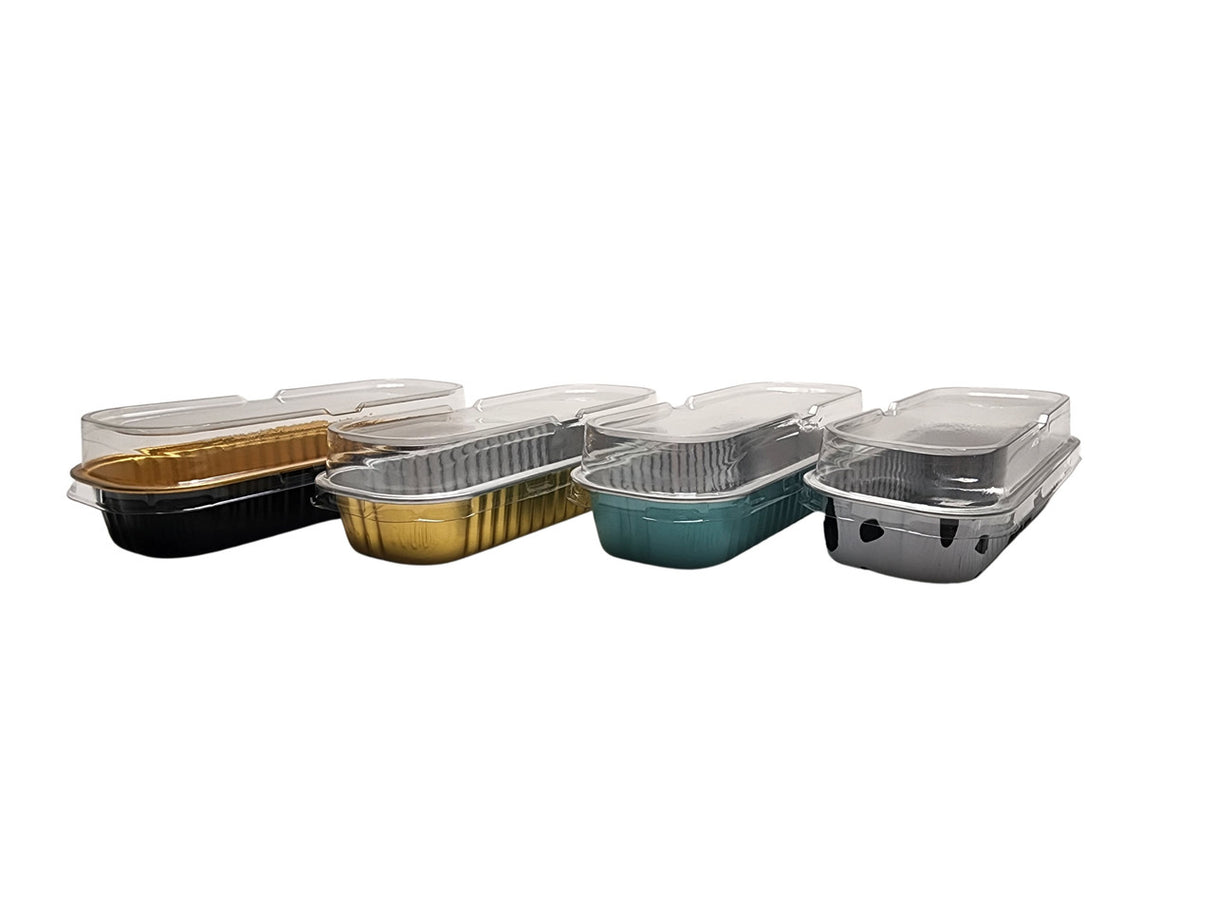 Rectangular Colored Dessert Tin with Stackable Lid - Case of 1000 - #A43P