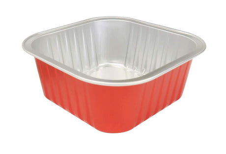 6 Ounce Square Colored Aluminum Foil Dessert Pan  Case of 2000- #A31NL