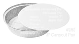 8" Round Carryout Pan with Board Lid - Case of 500 - #280L