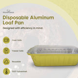 1½ lb. Closable Colored Foil Loaf Pan with Plastic Lid - Case of 1000 - #1650P