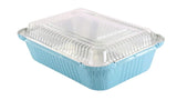 3.75 lb. Colored Carryout Foil Pan with Plastic Lid - Case of 500 - #3227P