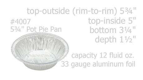 Handi-Foil  5¾" Disposable Foil Pot Pie Pan - Case of 1000  #4007