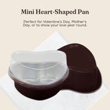 Mini Heart Shaped Foil Pan with Plastic Lid - Case of 2000 - #3055P