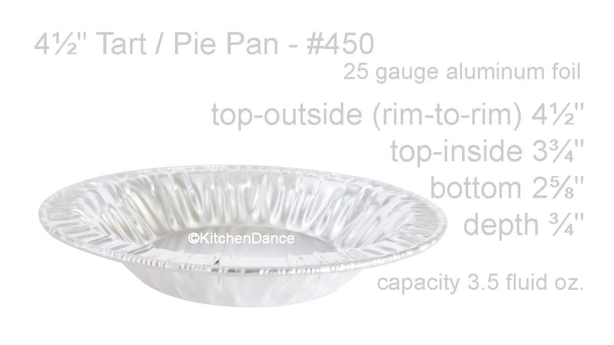 4½" Disposable Individual Size Foil Tart or Pie Pan - Case of 1000 #450