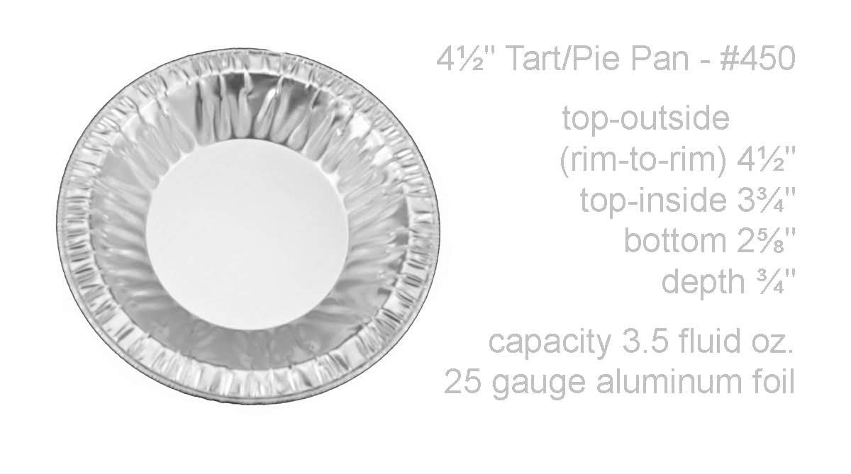 4½" Disposable Individual Size Foil Tart or Pie Pan - Case of 1000 #450