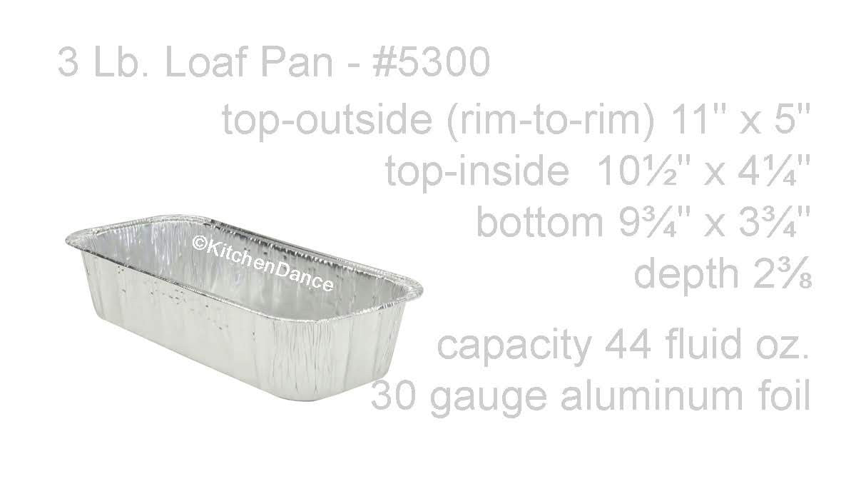 3 lb. Disposable Aluminum Loaf Pan - Case of 350 - #5300NL