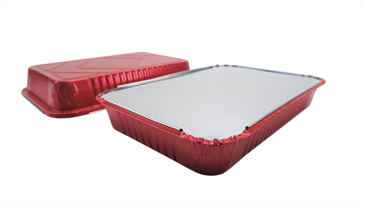 4 ½ lb. Colored Disposable Food Pan with Board Lid - Case of 200 - #52180L