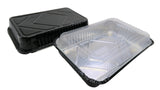 4 ½ lb. Colored Disposable Food Pan w/ Plastic Lid - Case of 200  #52180P