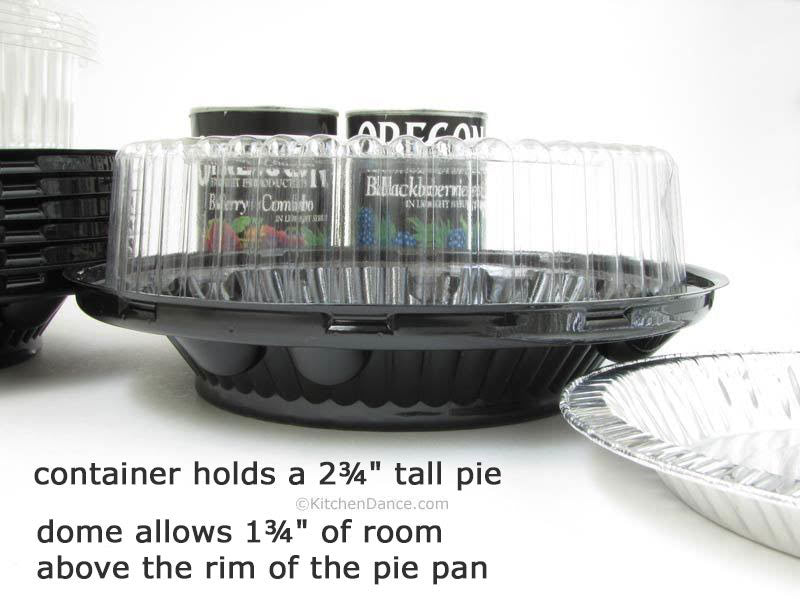 8" Two Piece High Dome Plastic Pie Container - Case of 100 #WJ37