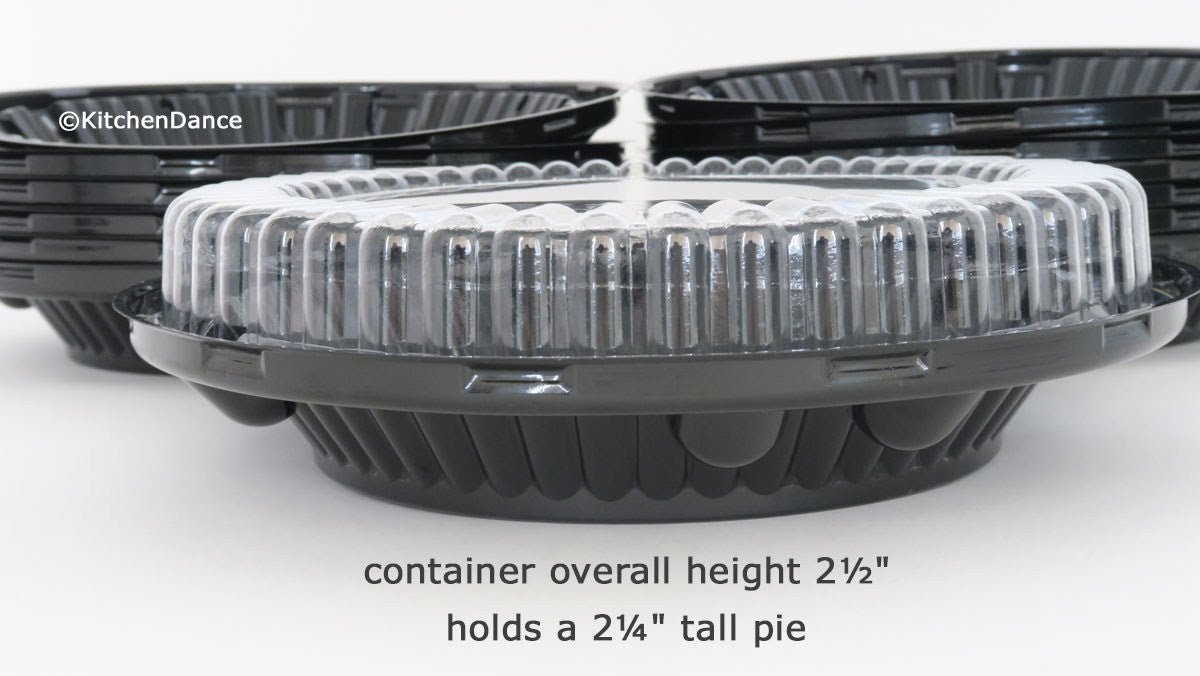 10" Plastic Pie Container - Low Dome Lid - Case of 160 - #WJ44