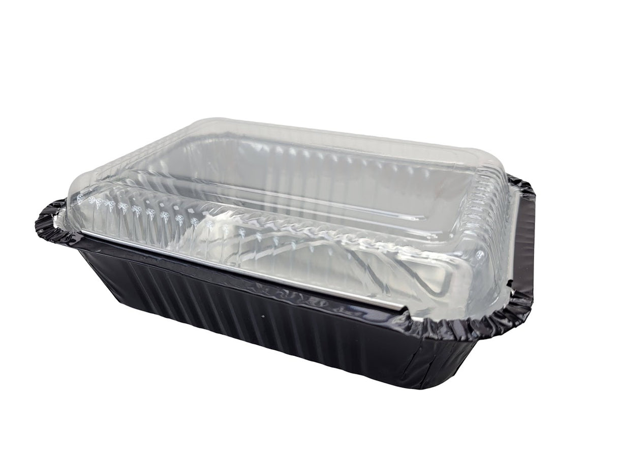 1½ lb. Colored Foil Carryout Pan w/ Plastic Lid - Case of 1000  #7650P