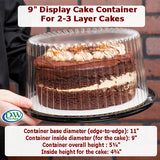 9"  Cake Container for 2-3 layers  Case of 80 - #WG27