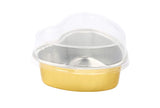 Mini Heart Shaped Foil Pan with Plastic Lid - Case of 2000 - #3055P