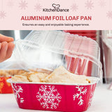 2 lb. Holiday Foil Loaf Pan with Plastic Lid - Case of 100 - #9401P