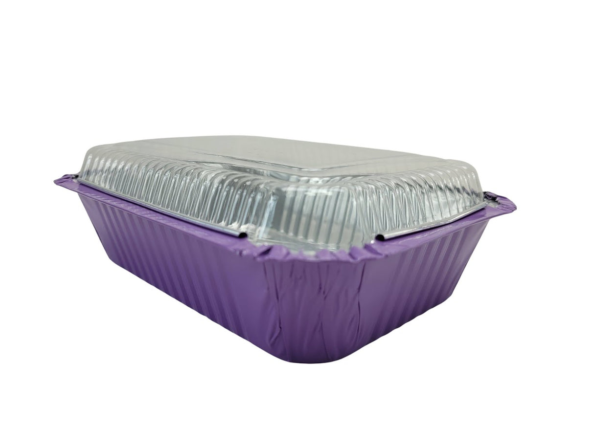 1½ lb. Colored Foil Carryout Pan w/ Plastic Lid - Case of 1000  #7650P