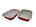 8" x 5" Colored Heavy Aluminum Entrée Pan with Lid - Case of 500 - #A67P